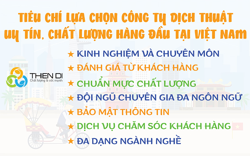 Hình: Tiêu chí lựa chọn công ty dịch thuật công ty dịch thuật tphcm