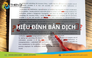 HIỆU ĐÍNH BẢN DỊCH