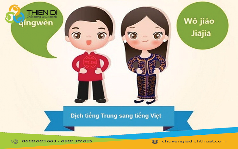 Dịch Tiếng Trung - Việt Chuẩn Nhất tại Thiên Di